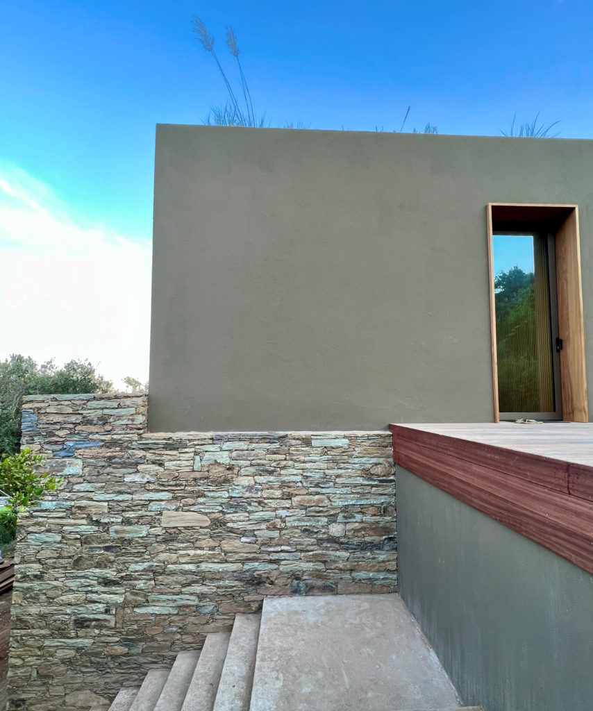 Maison ossature bois vue coté - Mausoleo - Corse